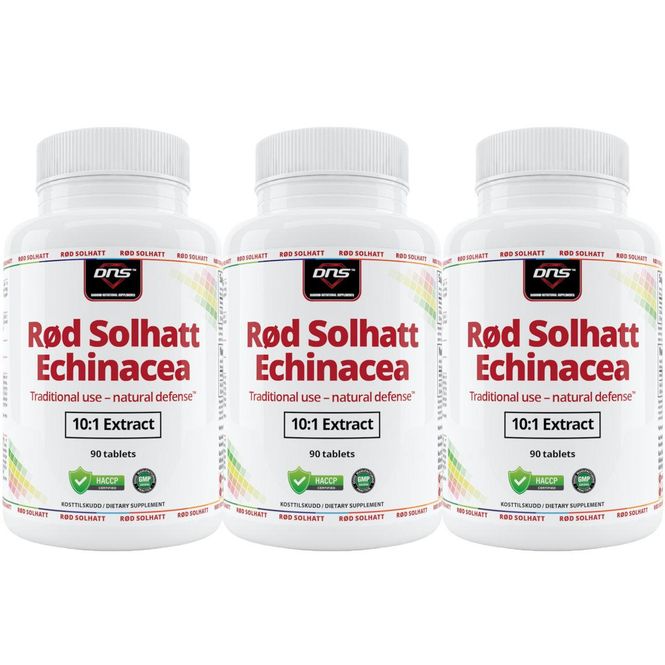Hovedbilde 3-pack Rød Solhatt Echinacea - 3 x 90 tabletter