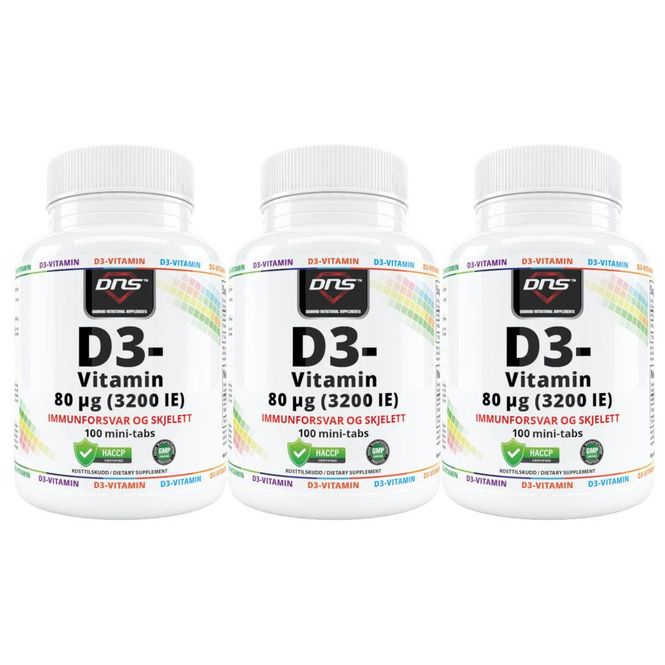 Hovedbilde 3-pack D3-Vitamin 80µg - 3 x 100 tabs