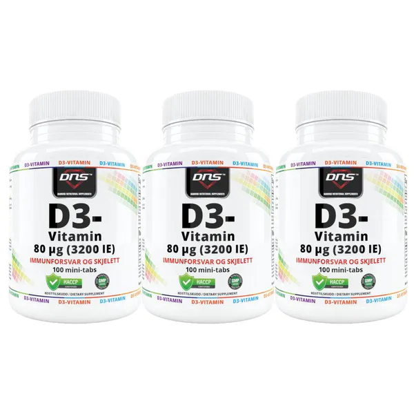 3-pack D3-Vitamin 80µg - 3 x 100 tabs