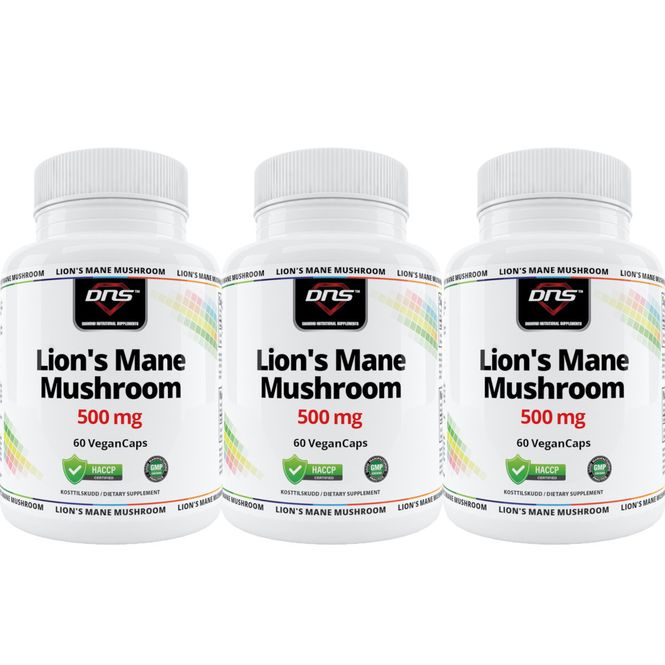 Hovedbilde 3-Pack Lions Mane Mushroom - 3 x 60 kapsler