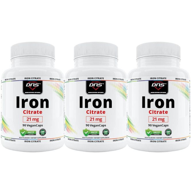 Hovedbilde 3-pack Iron Citrate 21mg Jern - 3 x 90 kapsler
