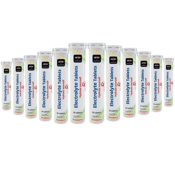 12-pack Electrolyte - Hydrate Yourself - 20 Brusetabletter - Strawberry