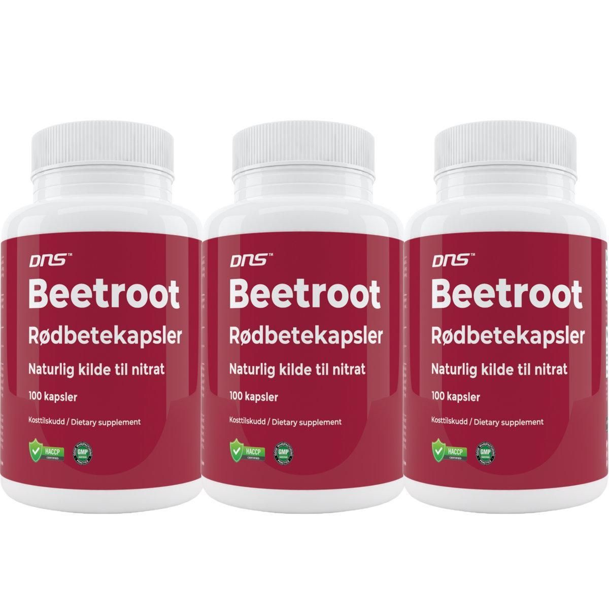 3-pack Beetroot - Rødbete - 3 x 100 kapsler