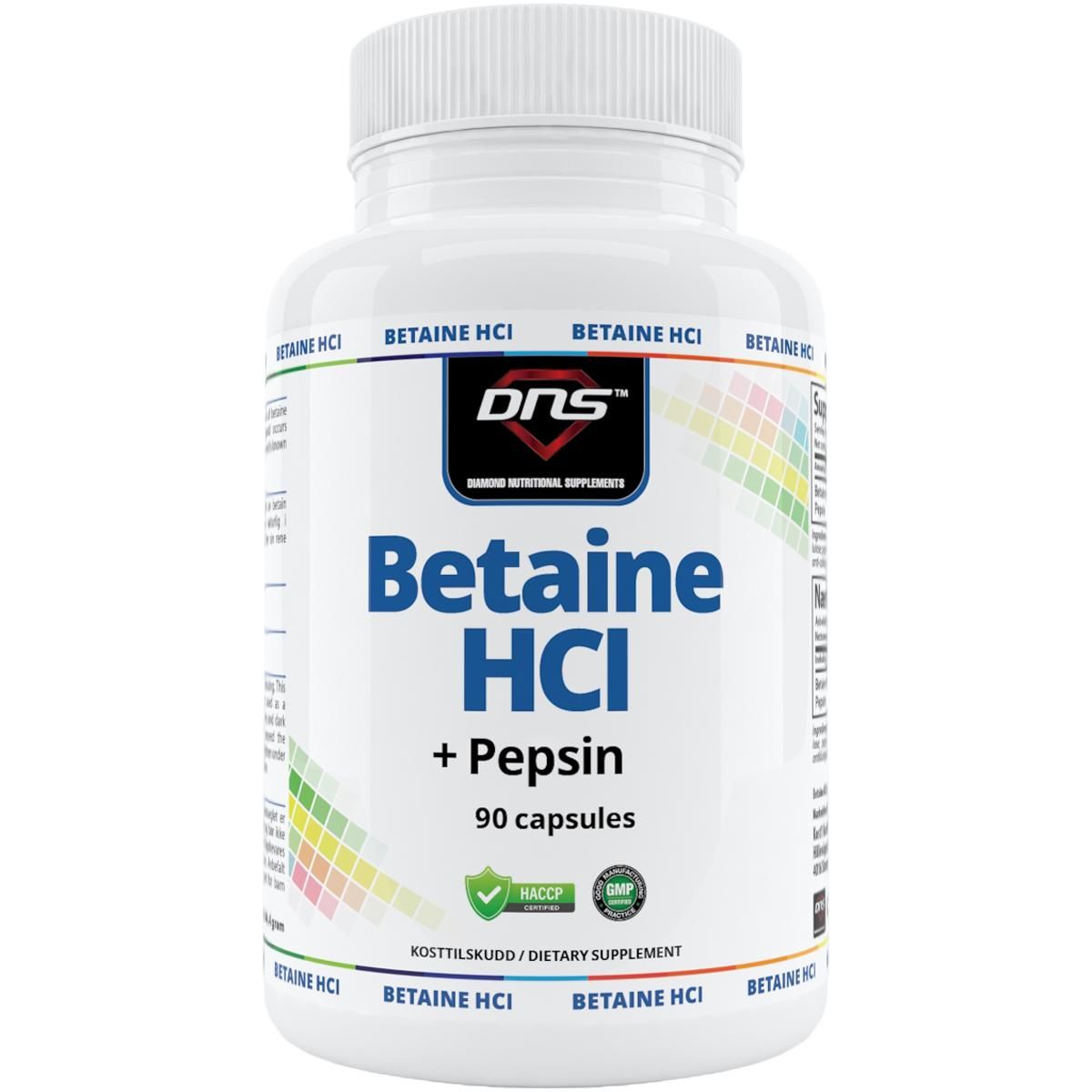 Betaine HCl + pepsin - 90 kapsler