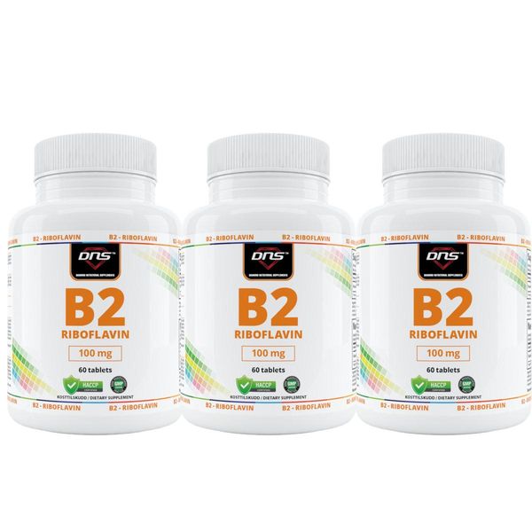 3-pack B2 - Riboflavin - 100 mg - 3 x 60 tabletter