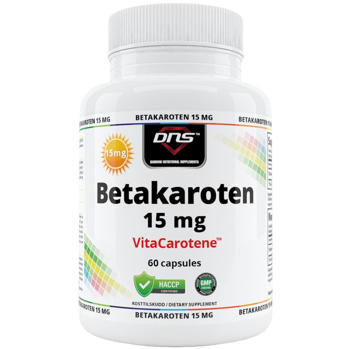 Betakaroten 15 mg - 60 kapsler