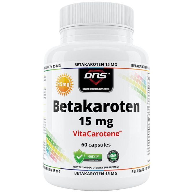 Hovedbilde Betakaroten 15 mg - 60 kapsler