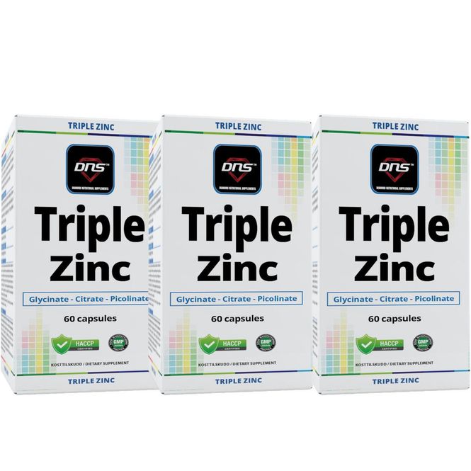 Hovedbilde 3-pack Triple Zinc  - 3 typer sink - 3 x 60 kapsler