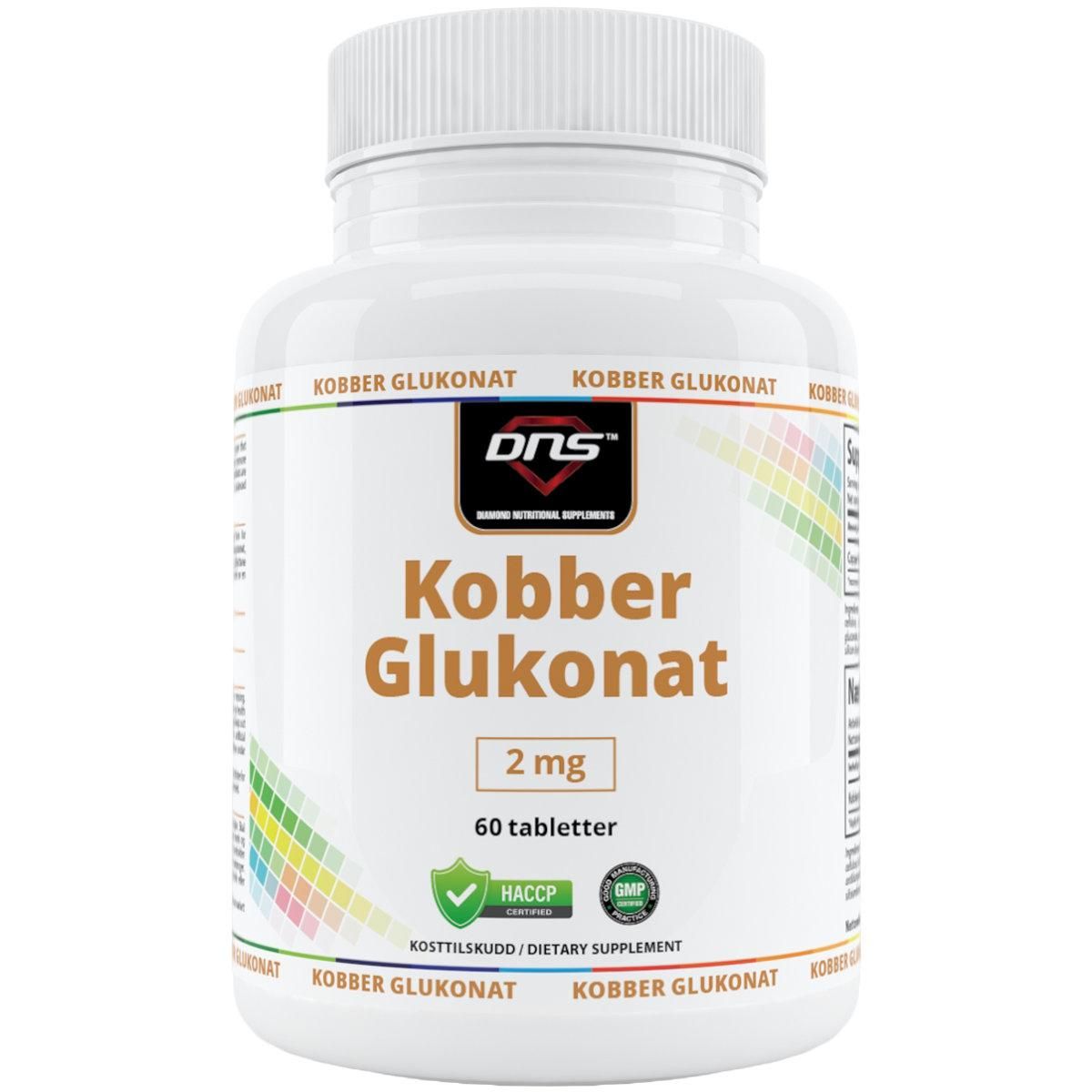 Kobber Glukonat 2 mg - 60 tabletter