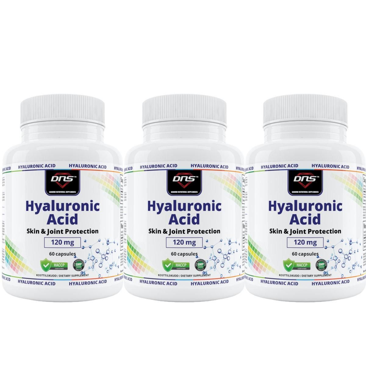 3-pack Hyaluronsyre - Hyaluronic Acid Complex - 3 x 60 kapsler